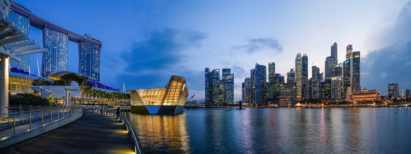 สิงคโปร์ skyline — Marina Bay